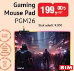 POLOSMART OYUNCU GAMİNG MOUSE PAD PGM26